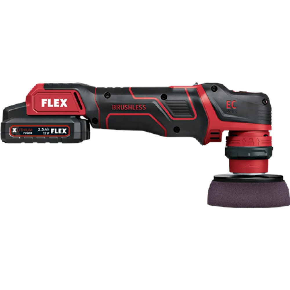The smart cordless polisher 12 V, rotary and random orbital free-running , PXE 80 12-EC/2.5 SET