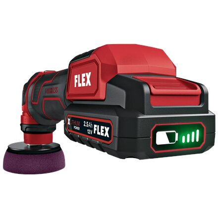 Flex The smart cordless polisher 12 V, rotary and random orbital free-running , PXE 80 12-EC/2.5 SET