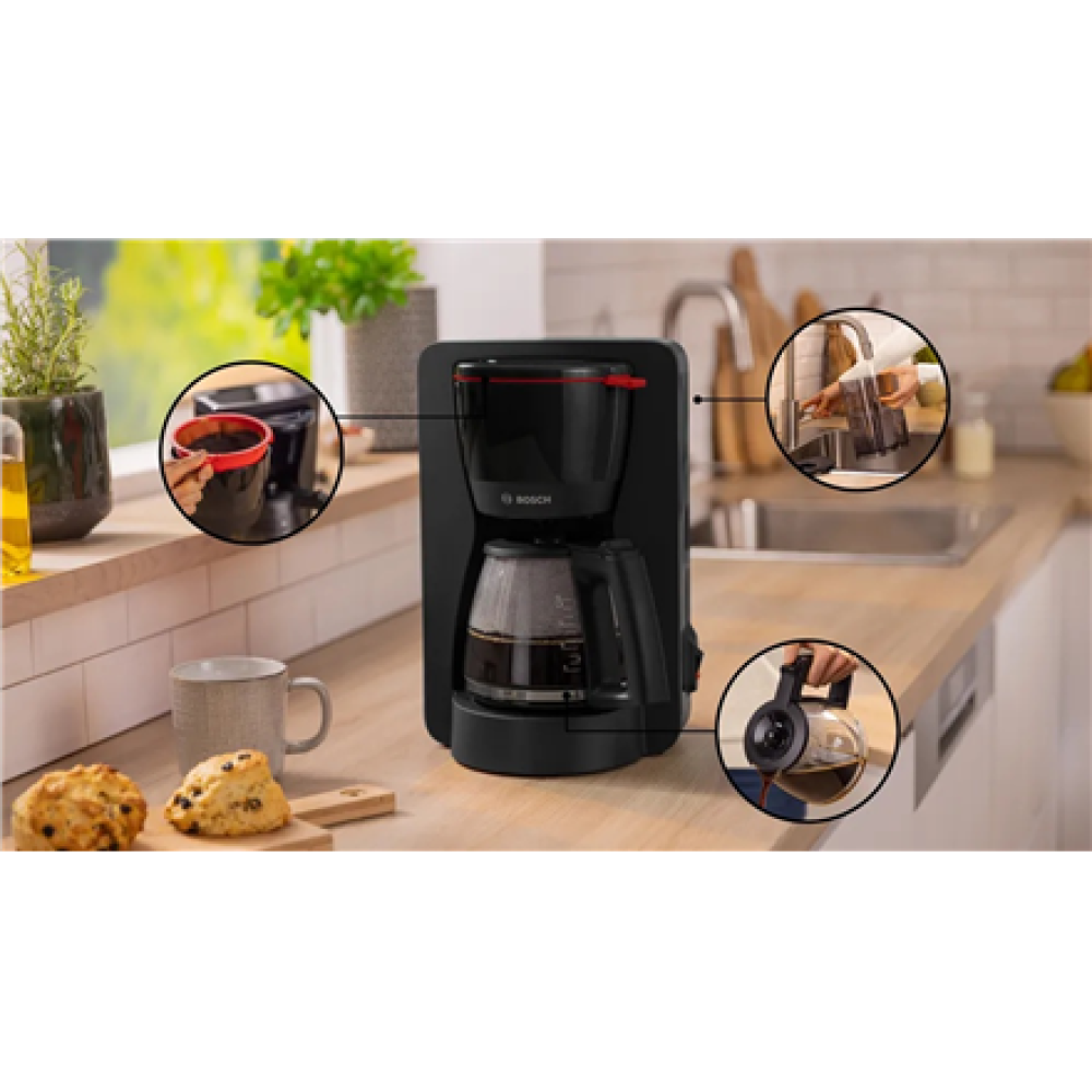 Bosch Coffee Maker , TKA2M113 My Moment , Drip , 1200 W , Black