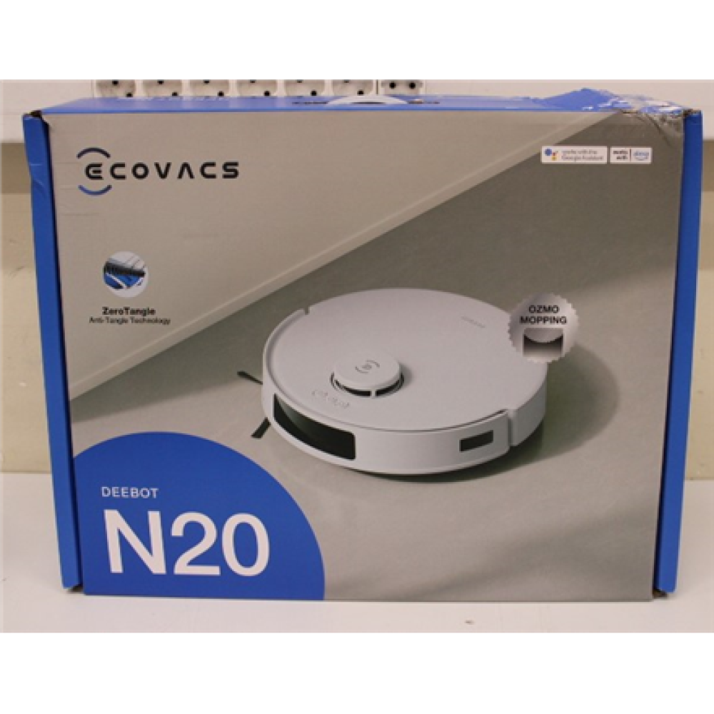 SALE OUT. Ecovacs DEEBOT N20 Floor Cleaning Robot with precise mapping and navigation technology (TrueMapping 2.0) , Ecovacs , Floor Cleaning Robot , DEEBOT N20 , Wet&Dry , Operating time (max) 300 min , 5200 mAh , Dust capacity 0.4 L , 8000 Pa , Whit