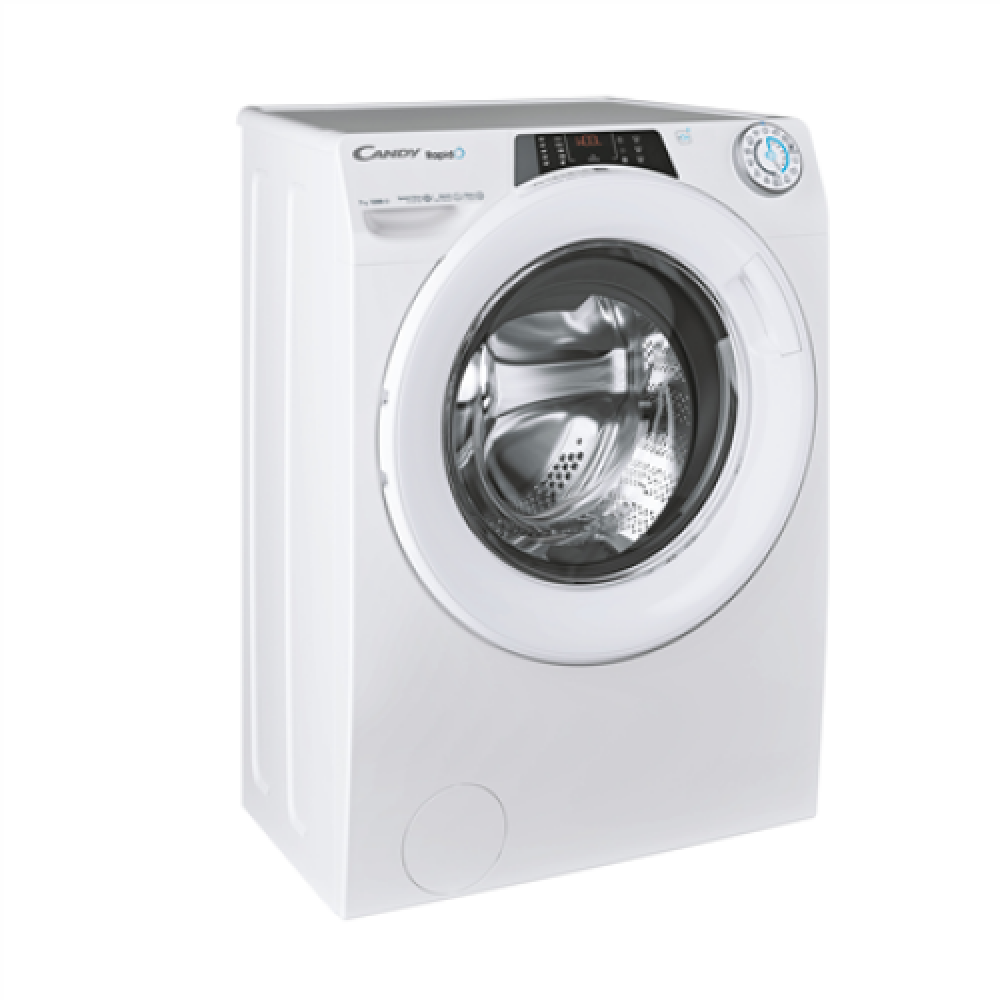 Candy , Washing Machine , RO4 1274DWMT/1-S , Energy efficiency class A , Front loading , Washing capacity 7 kg , 1200 RPM , Depth 45 cm , Width 60 cm , Display , TFT , Steam function , Wi-Fi , White