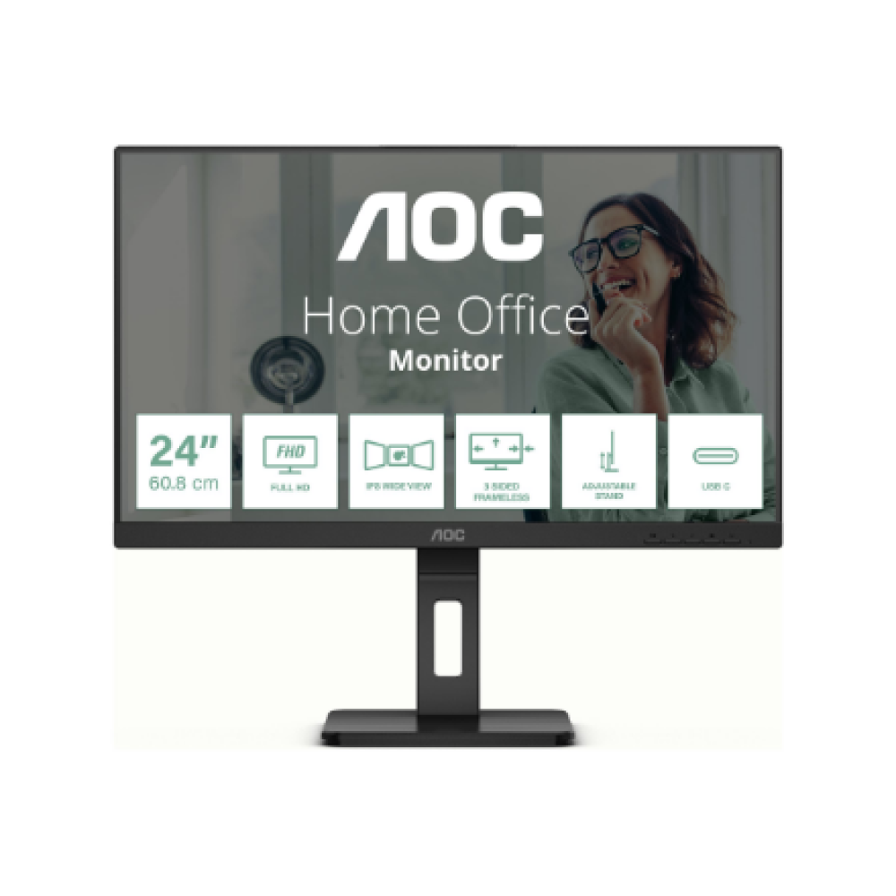 AOC , Monitor , 24P3CV , 23.8 , IPS , Full HD , 16:9 , 75 Hz , 4 ms , 1920 x 1080 pixels , 300 cd/m² , HDMI ports quantity 1 , Black , Warranty 36 month(s)