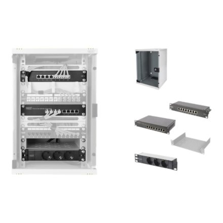 Digitus , Network Set - 254 mm (10) - 9U, 312 x 300 mm , DN-10-SET-2 , Grey