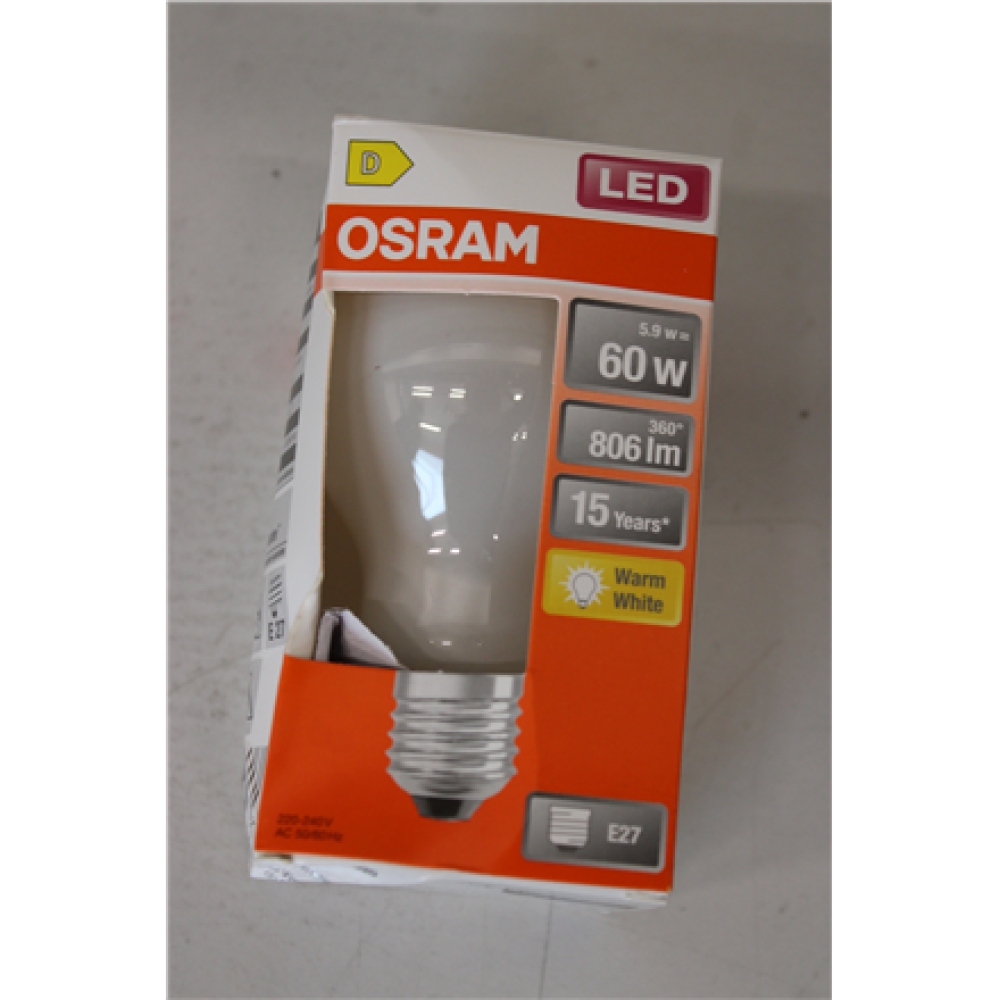 SALE OUT. , Osram Parathom Classic Filament , E27 , 5.9 W , Warm White , DAMAGED PACKAGING , 24 month(s)
