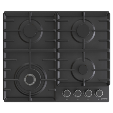 Gorenje Hob GW642AB Gas, Number of burners/cooking zones 4, Rotary knobs, Black