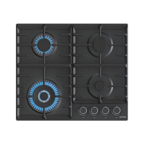 Gorenje , Hob , GW642AB , Gas , Number of burners/cooking zones 4 , Rotary knobs , Black