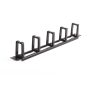 SOMI Networks , 19“ Cable Management Bar with 5pcs Plastc Rings , CMB-02 , Black , Ring Diameter 45x70mm; Holes in the Panel