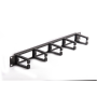 SOMI Networks , 19“ Cable Management Bar with 5pcs Plastc Rings , CMB-02 , Black , Ring Diameter 45x70mm; Holes in the Panel
