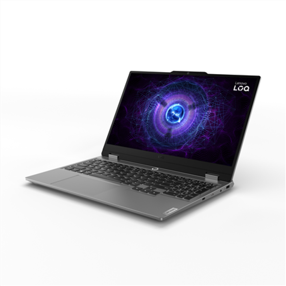 Lenovo- LOQ 15ARP9 , Luna Grey , 15.6 , IPS , FHD , 1920 x 1080 pixels , Anti-glare , AMD Ryzen 5 , 7235HS , 16 (2x8GB) GB , SO-DIMM DDR5 , Solid-state drive capacity 512 GB , NVIDIA GeForce RTX 4050 , GDDR6 , 6 GB , Windows 11 Home , 802.11ax , Bluetooth