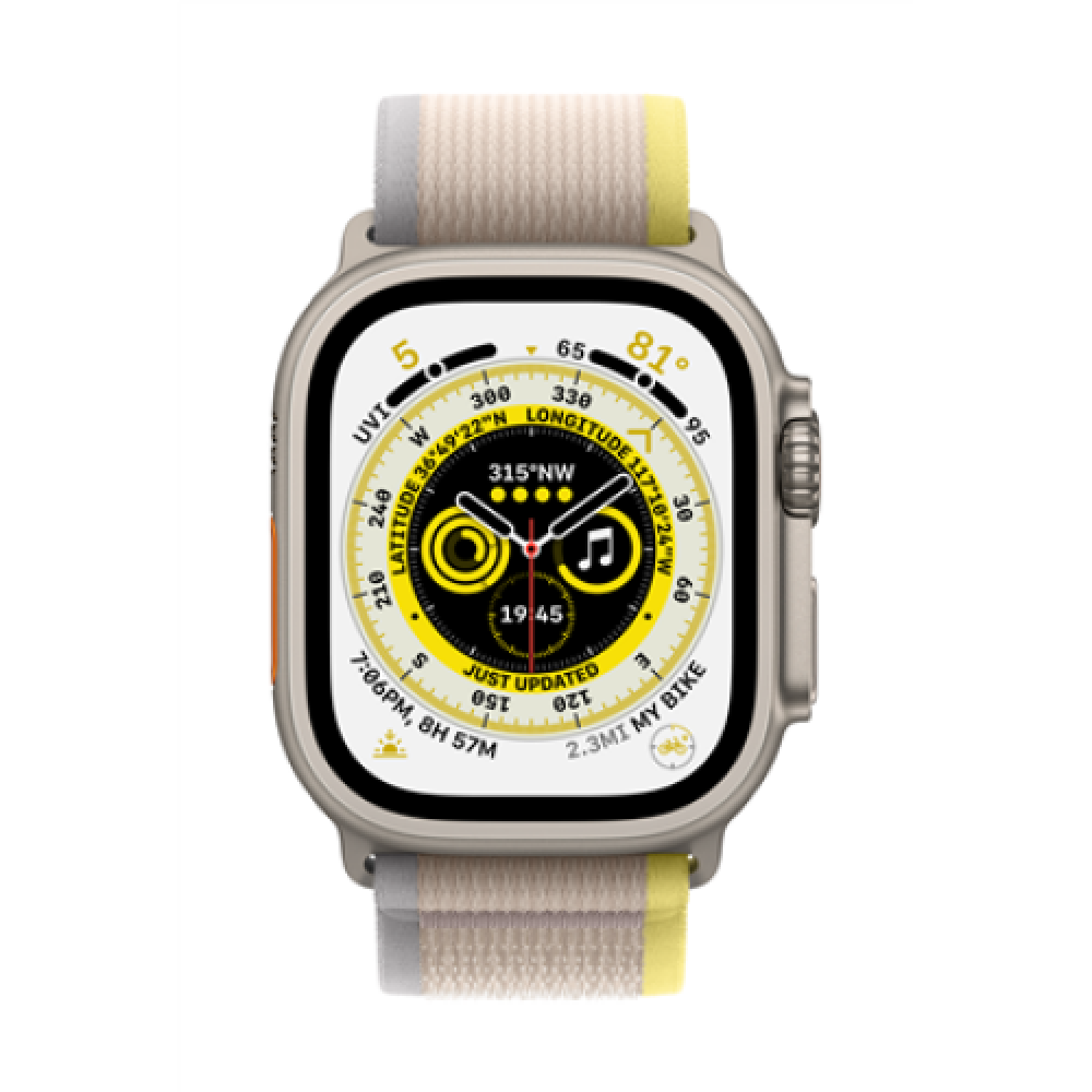 Apple Watch Ultra GPS + Cellular MQFU3EL/A 49mm, Retina LTPO OLED, Touchscreen, Heart rate monitor, Waterproof, Bluetooth, Wi-Fi