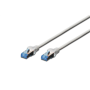 Digitus CAT 5e F-UTP Patch cord PVC AWG 26/7 Modular RJ45 (8/8) plug 1 m Grey