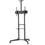 Neomounts Floor stand , FL50-550BL1 TV trolley , Adjustable Height, Tilt , 37-70 , Maximum weight (capacity) 50 kg , Black