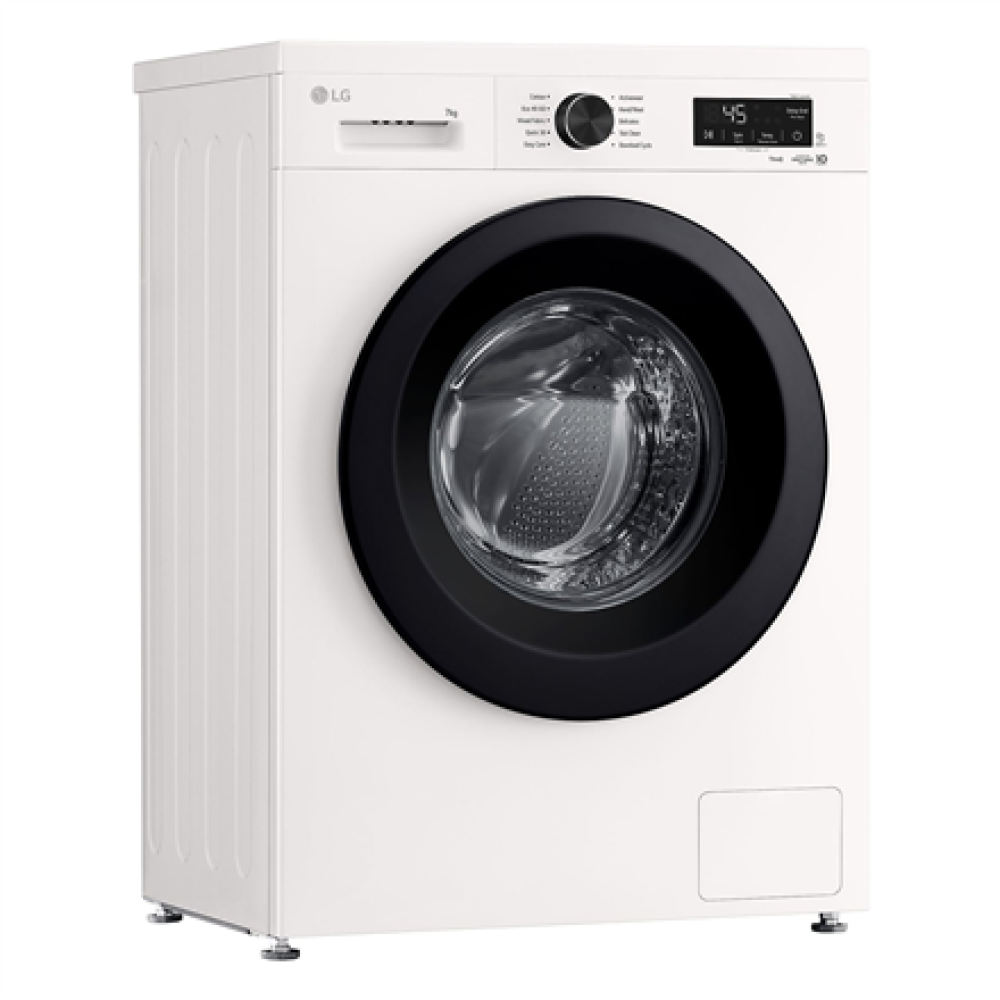 LG F2X10S7NWK , Washing Machine , Energy efficiency class A , Front loading , Washing capacity 7 kg , 1200 RPM , Depth 44 cm , Width 60 cm , Display , LED , Steam function , Essence White (Glossy) , Wi-Fi