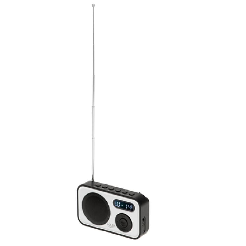 Adler , PLL AM/FM Digital Radio , AD 1906 , Alarm function , White/Black