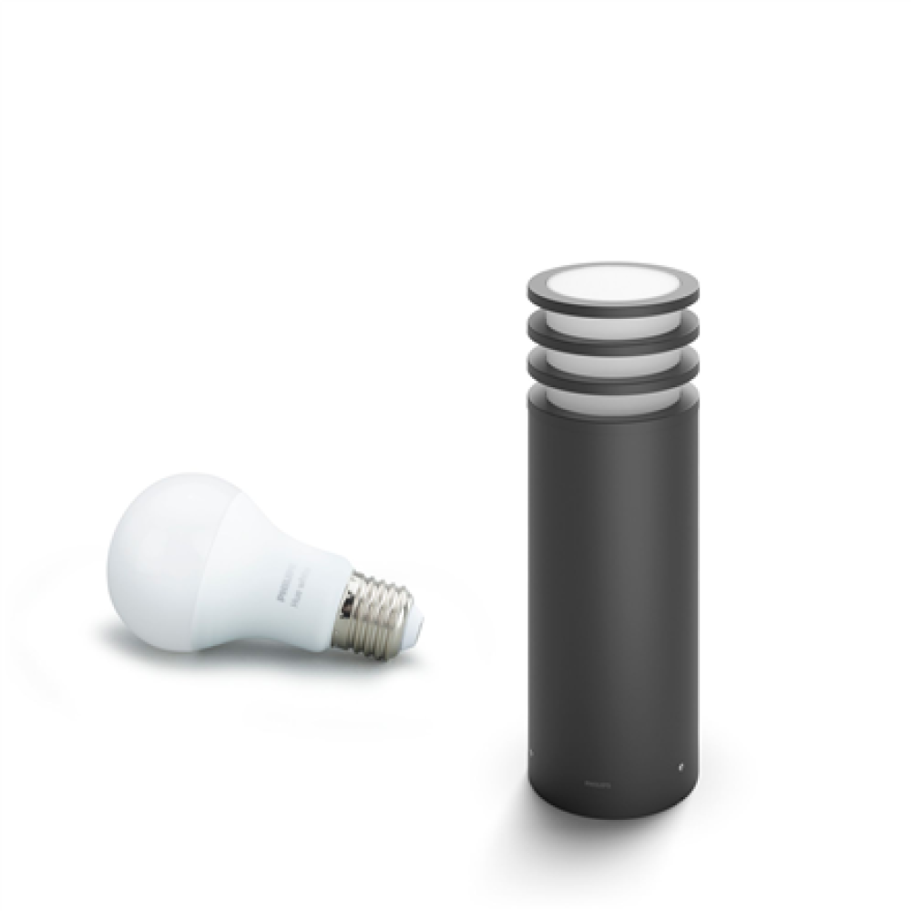 Philips Hue Lucca Outdoor Pedestal Lantern , E27 , 9 W , Warm white