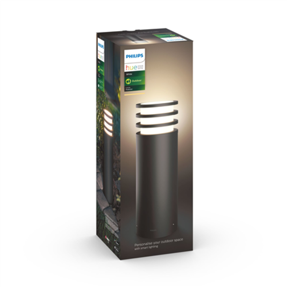 Philips Hue Lucca Outdoor Pedestal Lantern , E27 , 9 W , Warm white