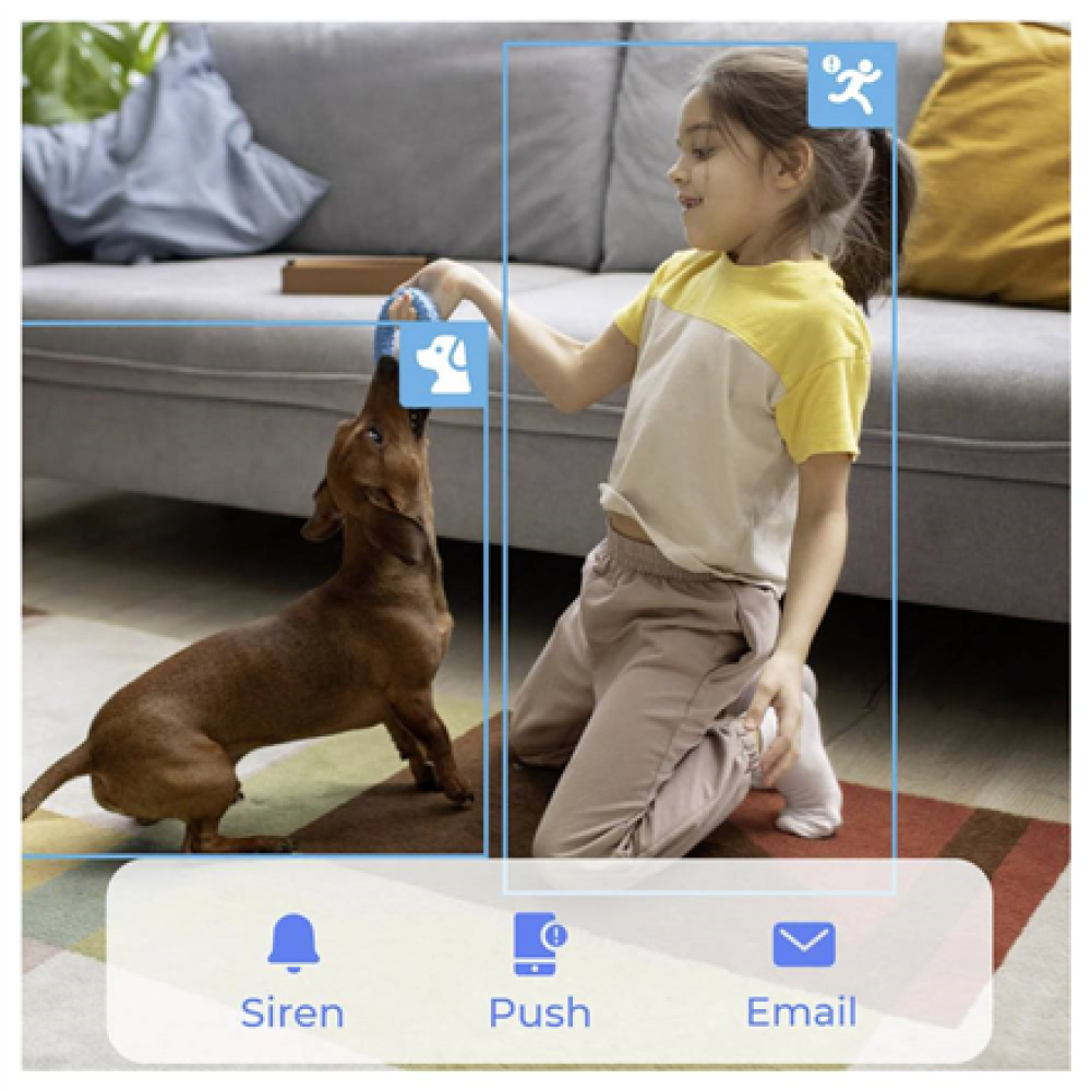 Reolink 4K Dual-Band Wi-Fi 6 Indoor Camera with Auto Tracking , E Series E340 , PTZ , 8 MP , 2.8-8mm/F1.6 , Micro SD, Max. 512GB