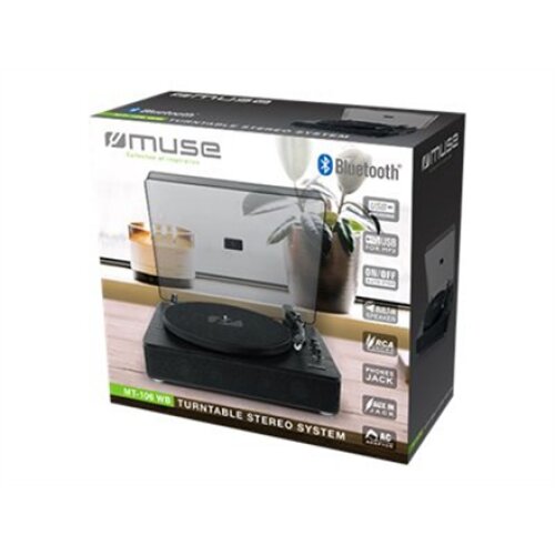 Muse , Turntable Stereo System , MT-106WB , Turntable Stereo System , USB port , AUX in