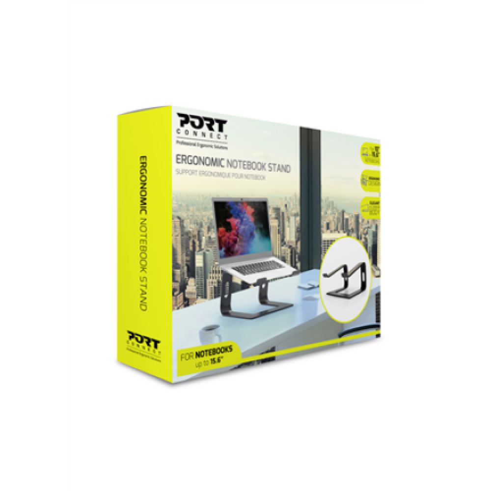 PORT DESIGNS , 901103 , Ergonomic Notebook stand , Notebook Stand , Black , 10-15.6
