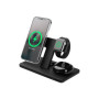 Fixed , MagPowerstation 3-in-1 wireless charging stand with MagSafe mount support , FIXMPOS-BK , Black