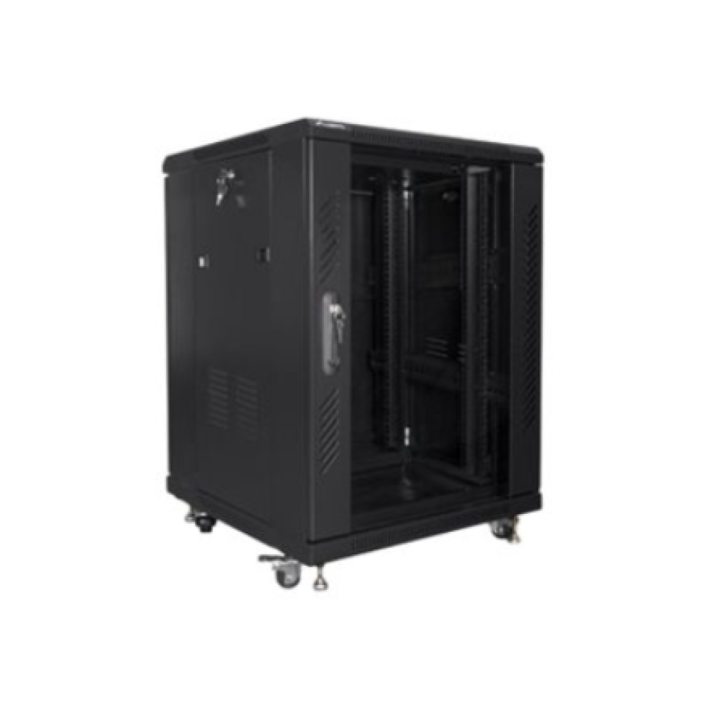 Lanberg , Rack cabinet 19 free-standing 15U/600x600 (flat pack) , FF01-6615-12B , Black