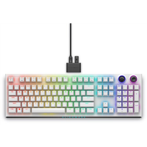 Dell , Alienware Tri-Mode AW920K , Wireless Gaming Keyboard , Wireless , Bluetooth , RGB LED light , Wireless connection , US , CHERRY MX Red , Lunar Light