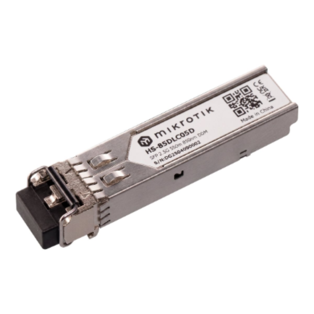 MikroTik 1G/2.5G multimode SFP module , HS-85DLC05D , Dual LC , Maximum transfer distance 550 m