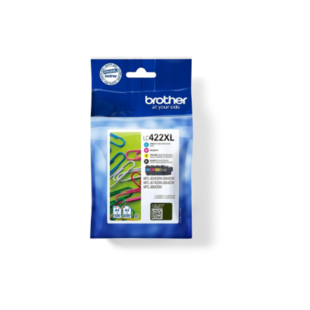 Brother LC422XLVAL , Ink Cartridge , Black, Cyan, Magenta, Yellow