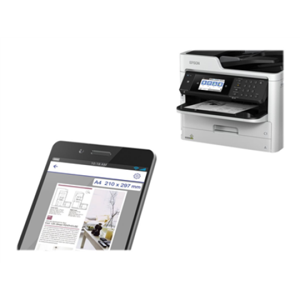 Multifunctional printer , WF-M5799DWF , PrecisionCore™ Print Head , Mono , All-in-One , A4 , Wi-Fi , Black/ grey