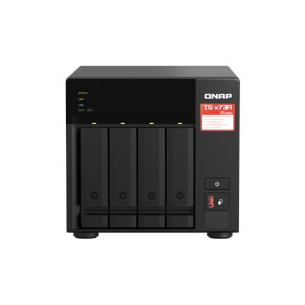 QNAP , 4-Bay QTS and QuTS hero NAS , TS-473A-8G , Up to 4 HDD/SSD Hot-Swap , AMD Ryzen , Ryzen V1500B Quad-Core , Processor frequency 2.2 GHz , 8 GB , DDR4