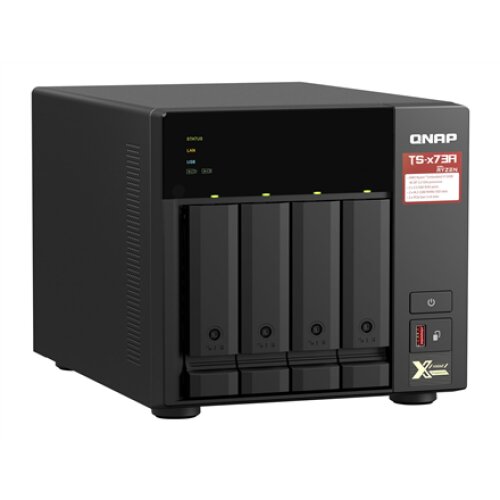 QNAP , 4-Bay QTS and QuTS hero NAS , TS-473A-8G , Up to 4 HDD/SSD Hot-Swap , AMD Ryzen , Ryzen V1500B Quad-Core , Processor frequency 2.2 GHz , 8 GB , DDR4