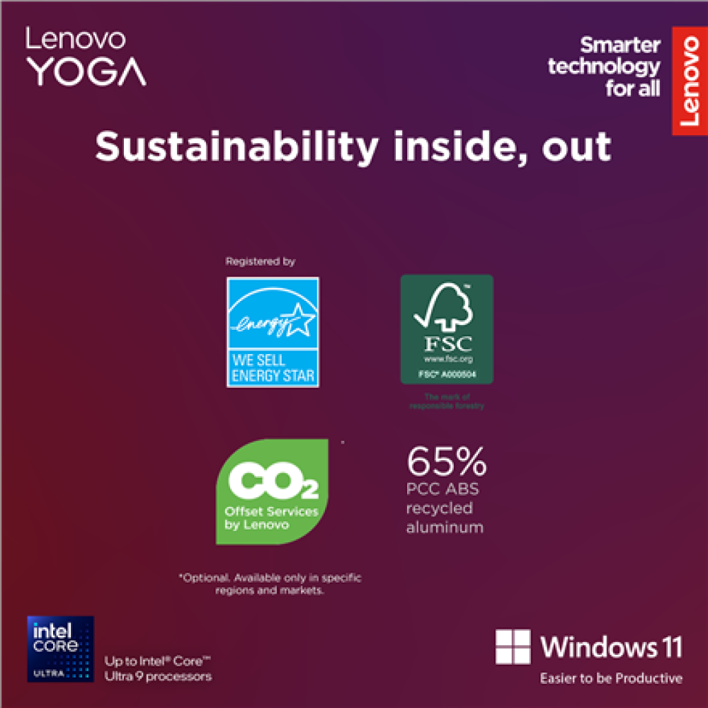 Lenovo Yoga , 27IAH10 , Desktop , AIO , 27 , Inte Core Ultra 7 , 255H , 16 GB , Soldered LPDDR5x , 1000 GB , Intel Arc 140T GPU , English , Windows 11 Home , Warranty 24 month(s)