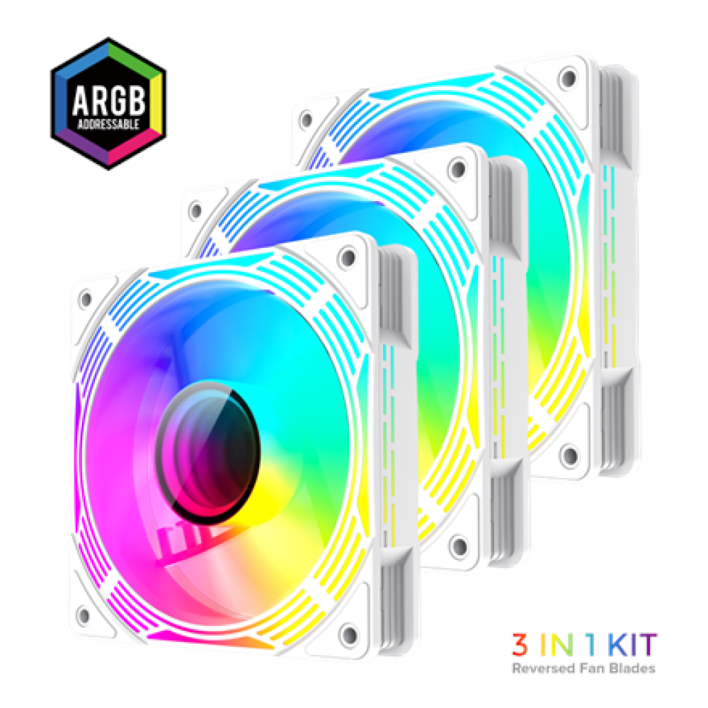 Gamemax Case Fan , KF300R WH , White