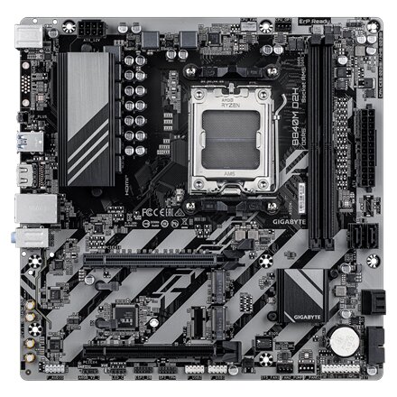 Gigabyte B840M D2H , Processor family AMD , Processor socket AM5 , DDR5 , Supported hard disk drive interfaces SATA, M.2 , Number of SATA connectors 4