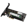 AXAGON PCIe NVMe with SATA M.2 adapter , PCEM2-DC