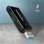 AXAGON Slim super-speed USB 3.2 Gen 1 card reader with a direct USB-A connector , CRE-S2N