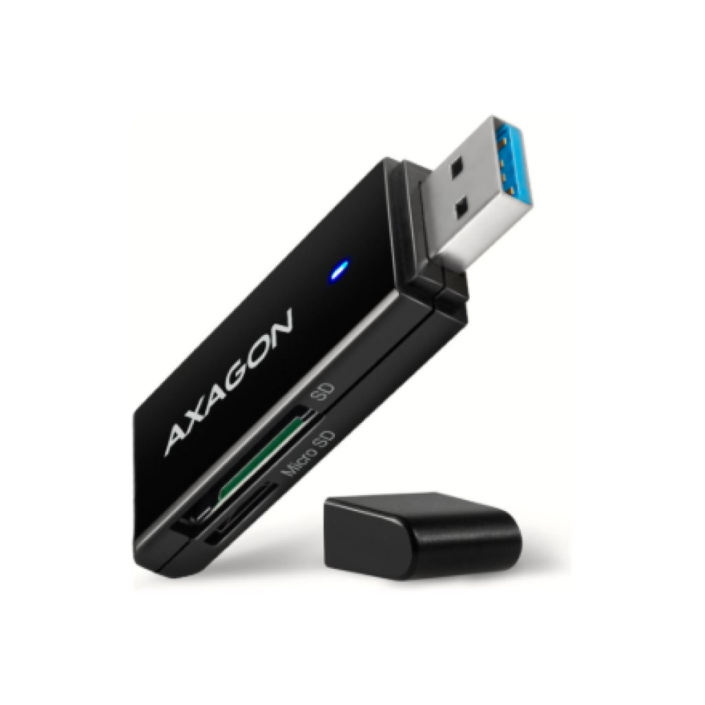 AXAGON Slim super-speed USB 3.2 Gen 1 card reader with a direct USB-A connector , CRE-S2N