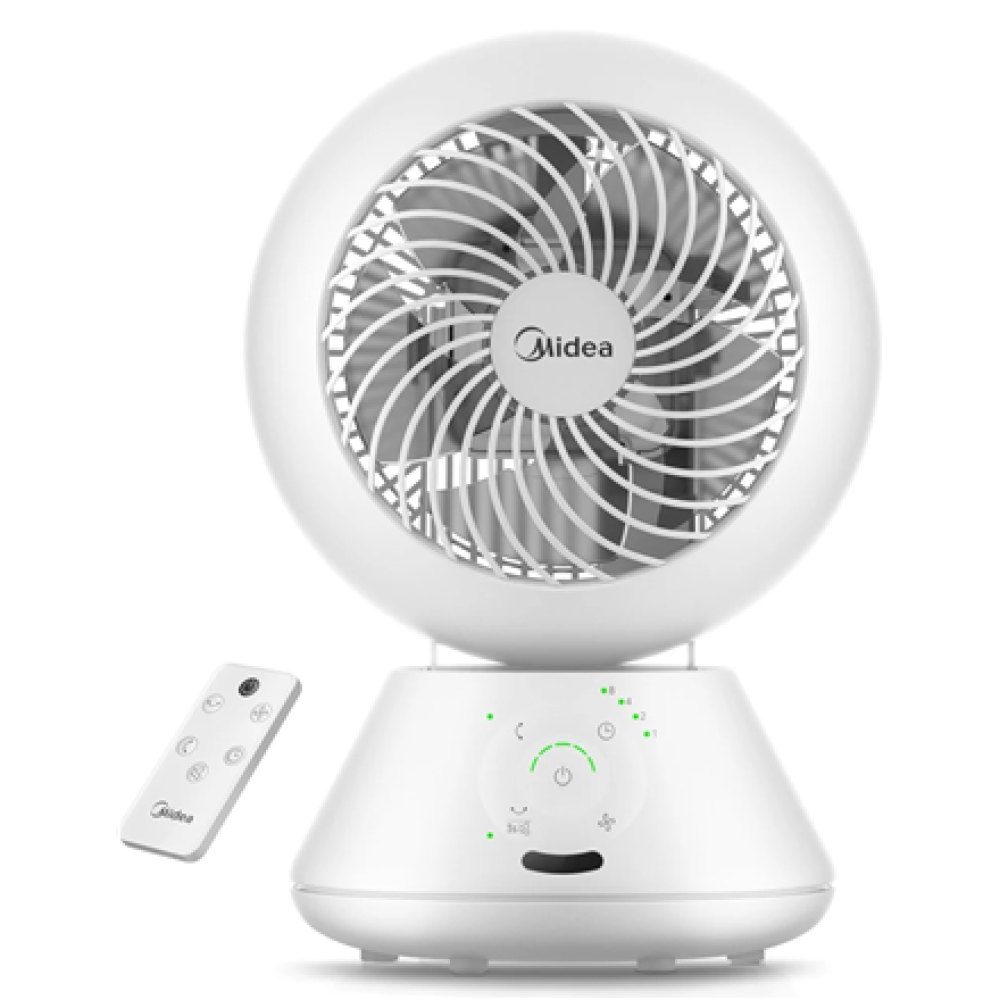 Midea Fan , MDF24JRW TurboForce , Table Fan , White , Number of speeds 5 , Oscillation , Remote control