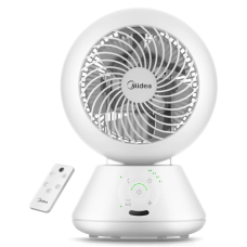 Midea Fan , MDF24JRW TurboForce , Table Fan , White , Number of speeds 5 , Oscillation , Remote control