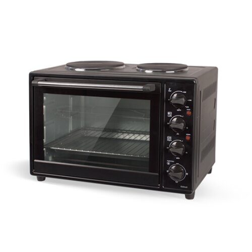 ORAVA Electric oven with two hot plates Elektra X1 34 L, Electric, Mechanical, Black