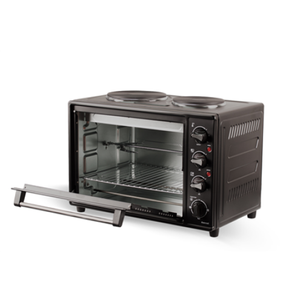 ORAVA Electric oven with two hot plates Elektra X1 34 L, Electric, Mechanical, Black