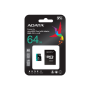 ADATA , Premier Pro UHS-I U3 V30S , 64 GB , MicroSDXC , Flash memory class 10 , Adapter