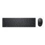 Dell , Pro Keyboard and Mouse (RTL BOX) , KM5221W , Keyboard and Mouse Set , Wireless , Batteries included , Wireless connection , Russian , Black