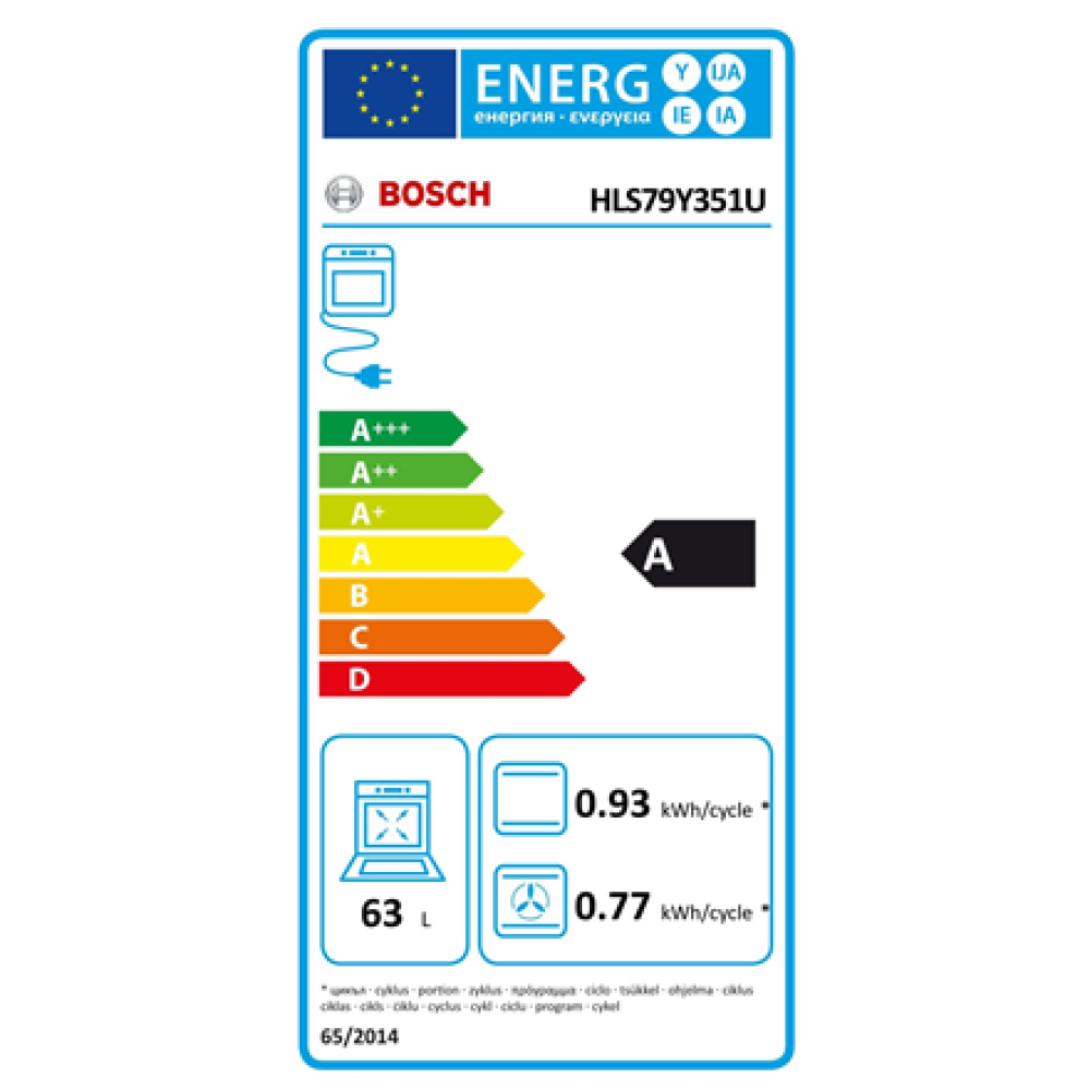 Bosch , Cooker , HLS79Y351U Series 6 , Hob type Induction , Oven type Electric , Stainless Steel , Width 60 cm , Grilling , LCD , Depth 60 cm , 63 L