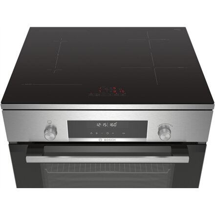 Bosch , Cooker , HLS79Y351U Series 6 , Hob type Induction , Oven type Electric , Stainless Steel , Width 60 cm , Depth 60 cm , Grilling , LCD , Energy efficiency class A , 63 L