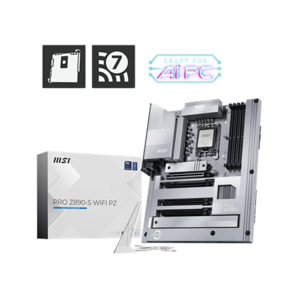 MSI PRO Z890-S WIFI PZ , Processor family Intel , Processor socket LGA1851 , DDR5 , Supported hard disk drive interfaces SATA, M.2 , Number of SATA connectors 4