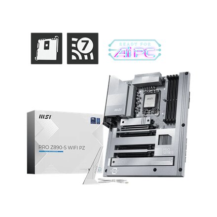 MSI PRO Z890-S WIFI PZ , Processor family Intel , Processor socket LGA1851 , DDR5 , Supported hard disk drive interfaces SATA, M.2 , Number of SATA connectors 4