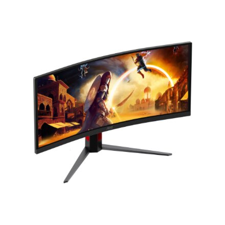 AOC , CU34G4CA , 34 , Fast VA , WQHD , 21:9 , 180 Hz , 1 ms , 3440 x 1440 pixels , 450 cd/m² , HDMI ports quantity 2 , Black