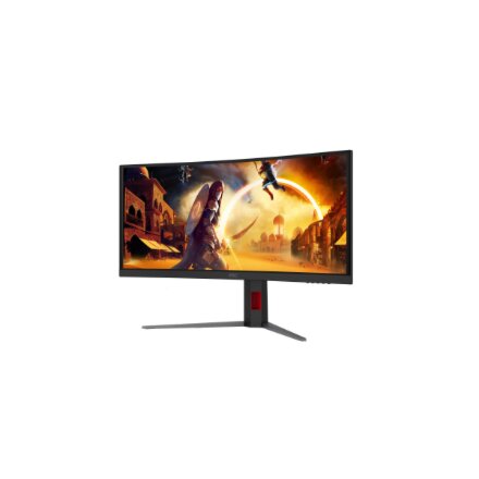 AOC , CU34G4CA , 34 , Fast VA , WQHD , 21:9 , 180 Hz , 1 ms , 3440 x 1440 pixels , 450 cd/m² , HDMI ports quantity 2 , Black