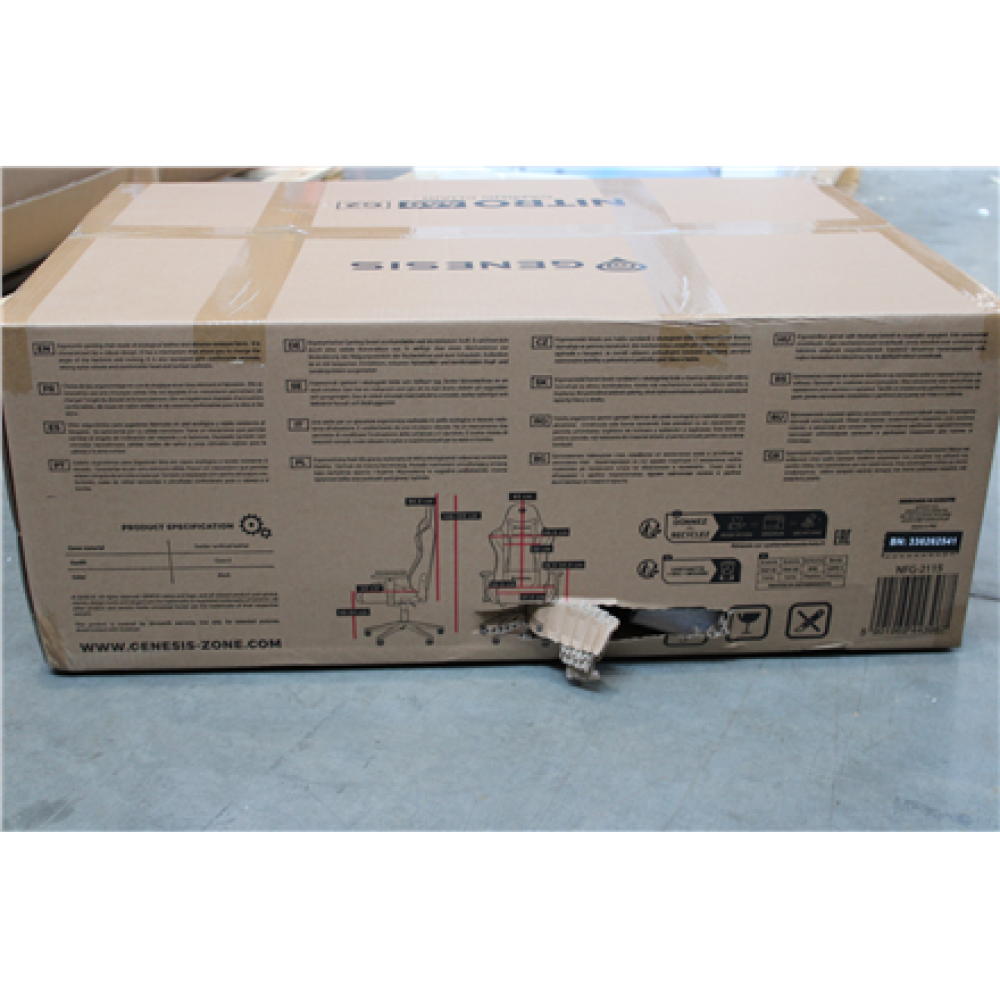 SALE OUT. Genesis Gaming Chair Nitro 440 G2 Black , DAMAGED PACKAGING , 24 month(s)
